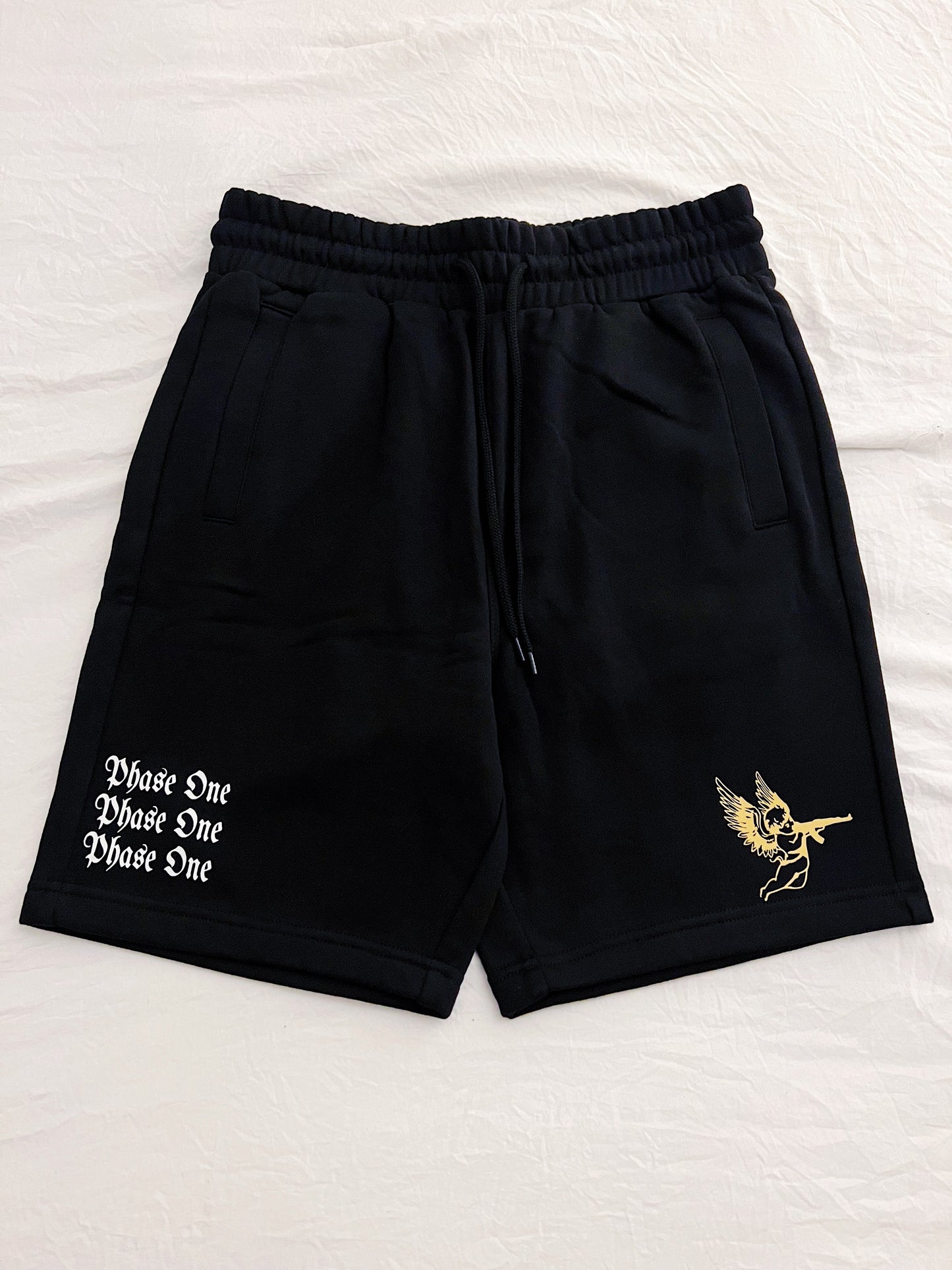 Black & Gold Sweat Shorts