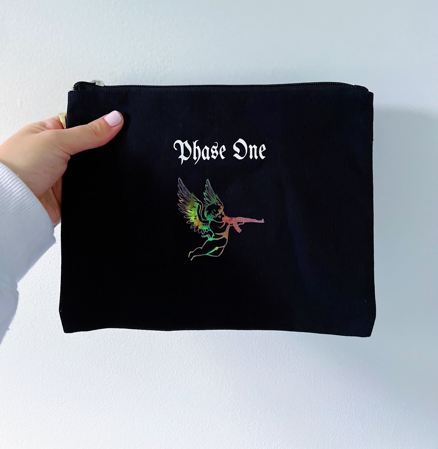 Holographic Black Travel Bag