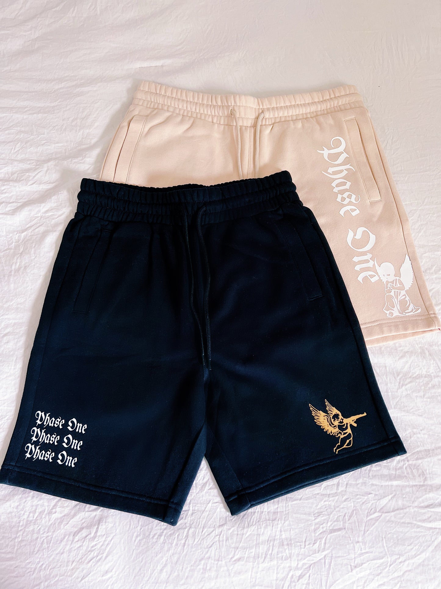 Black & Gold Sweat Shorts