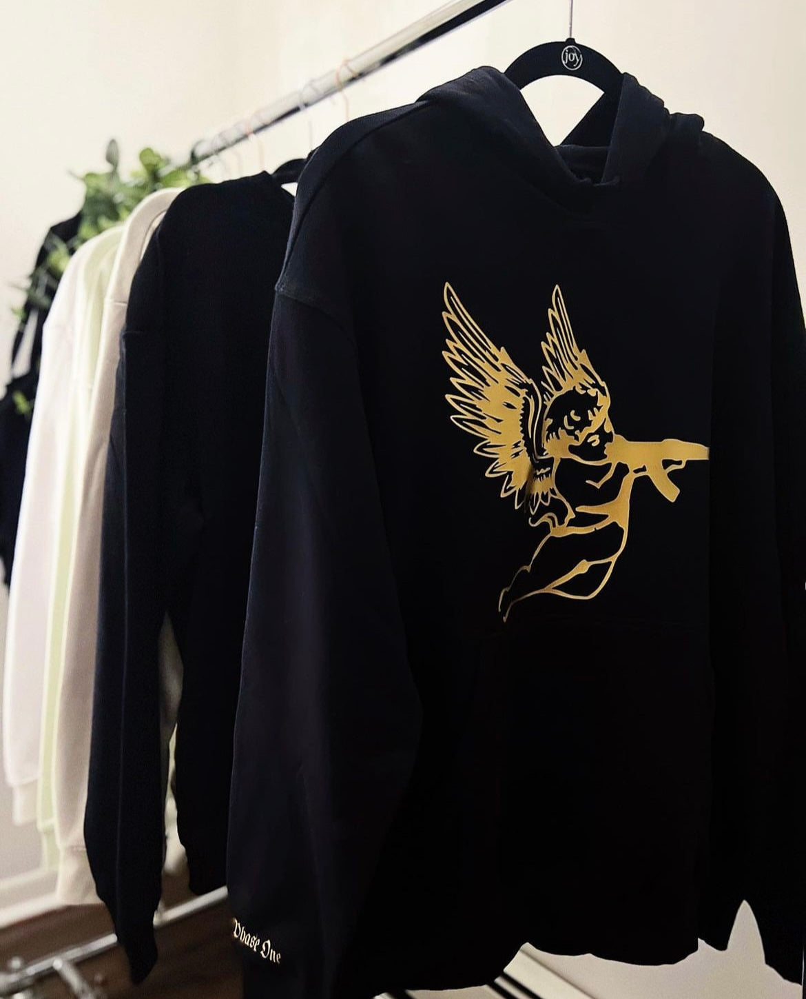 Black & Gold Angel Hoodie