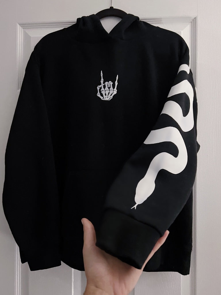 Black Snake Sleeve Hoodie