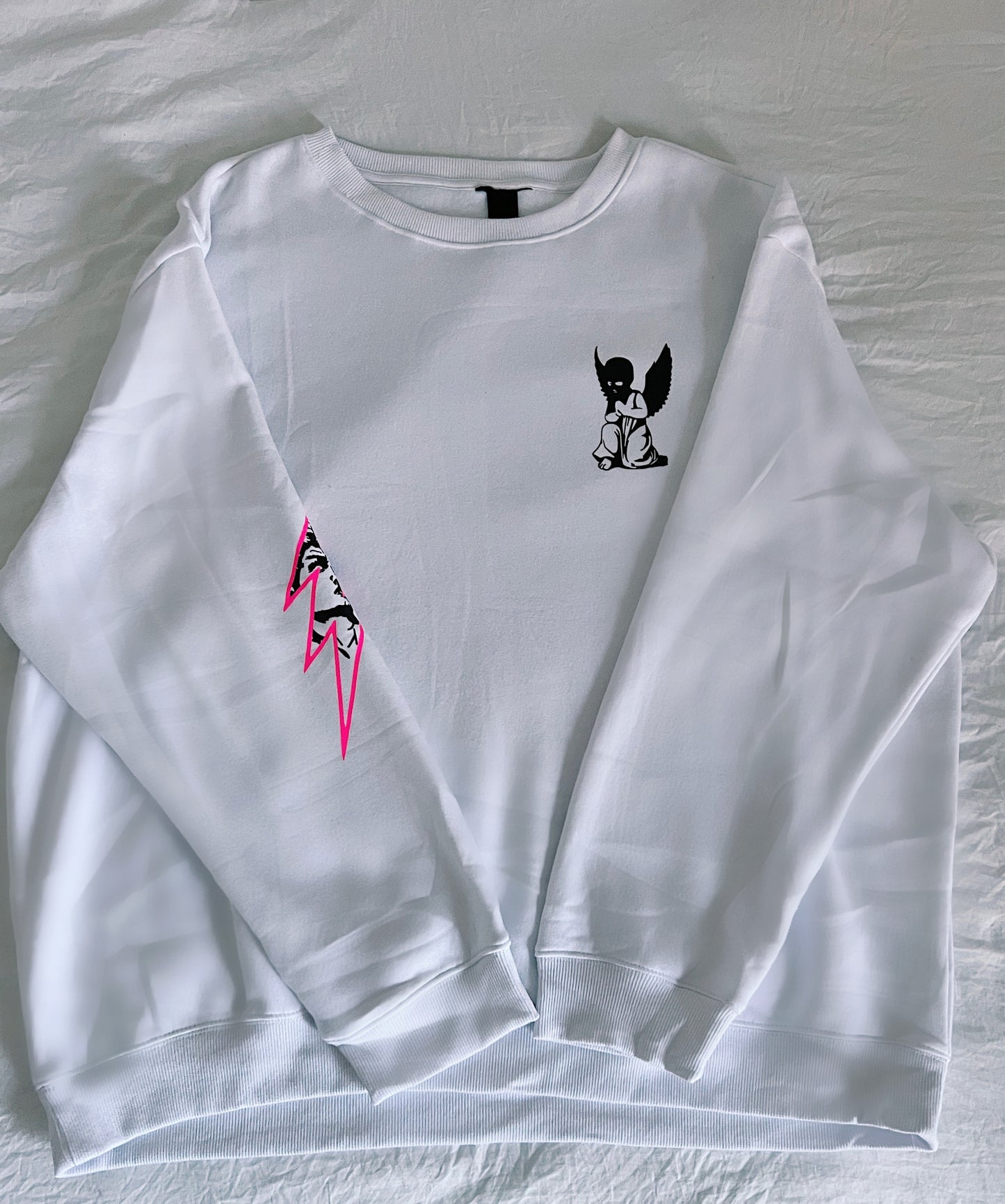 Black & Neon Pink Crew