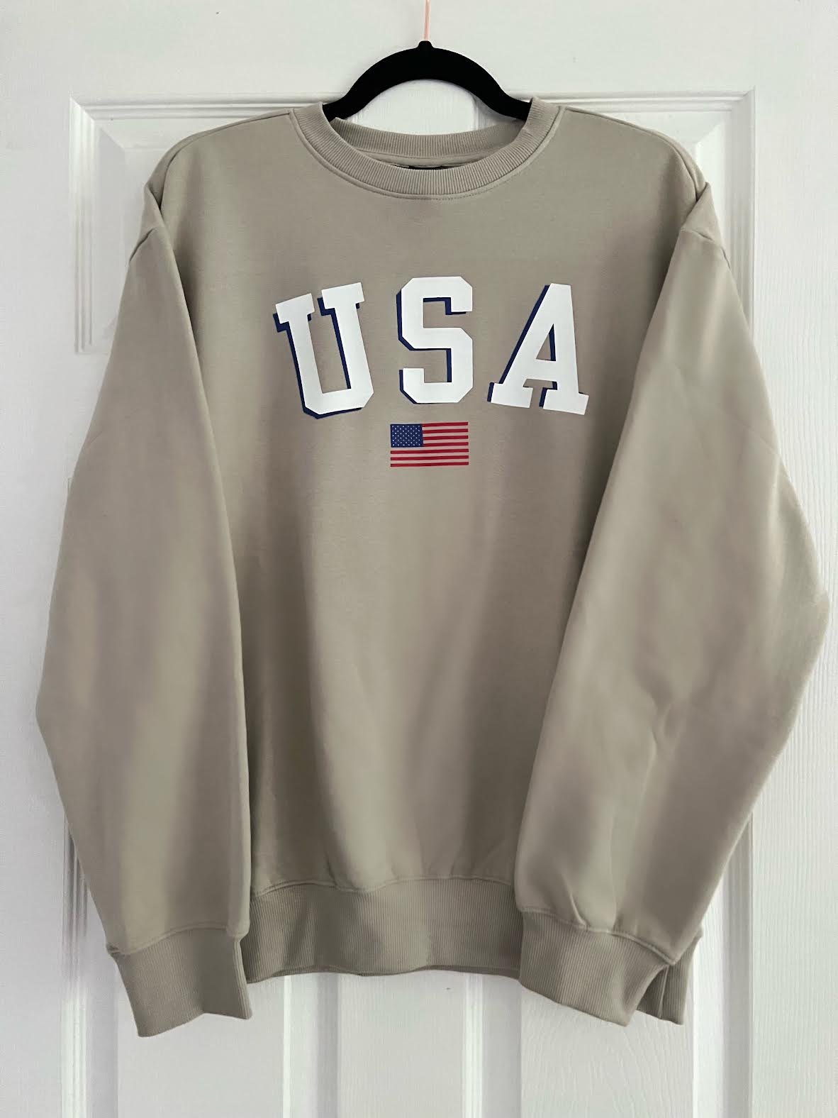 Beige USA Crew